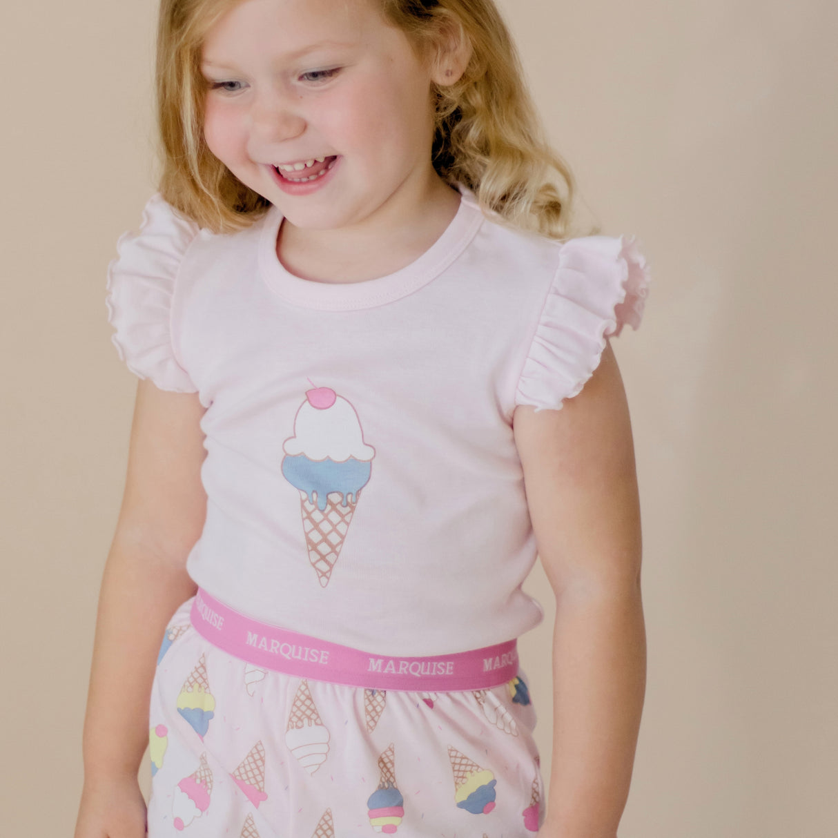 Ice Cream Frill Sleeve Pyjamas