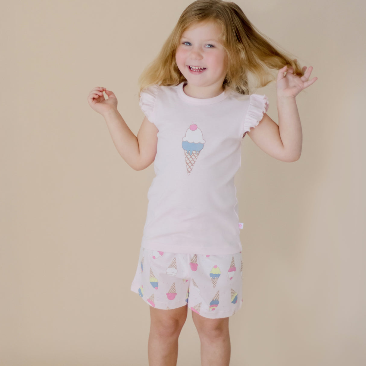 Ice Cream Frill Sleeve Pyjamas