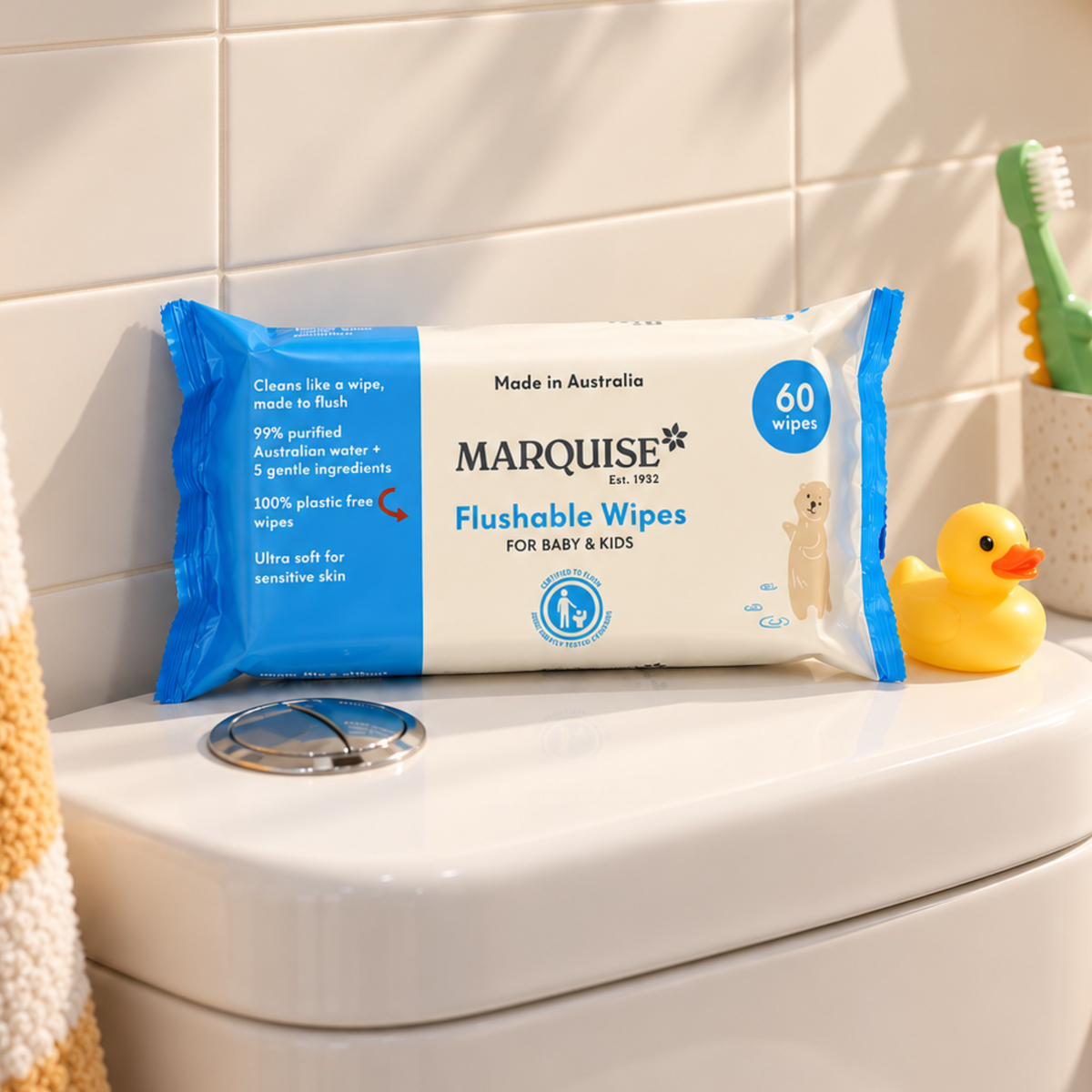 Marquise Flushable Wipes for Baby and Kids