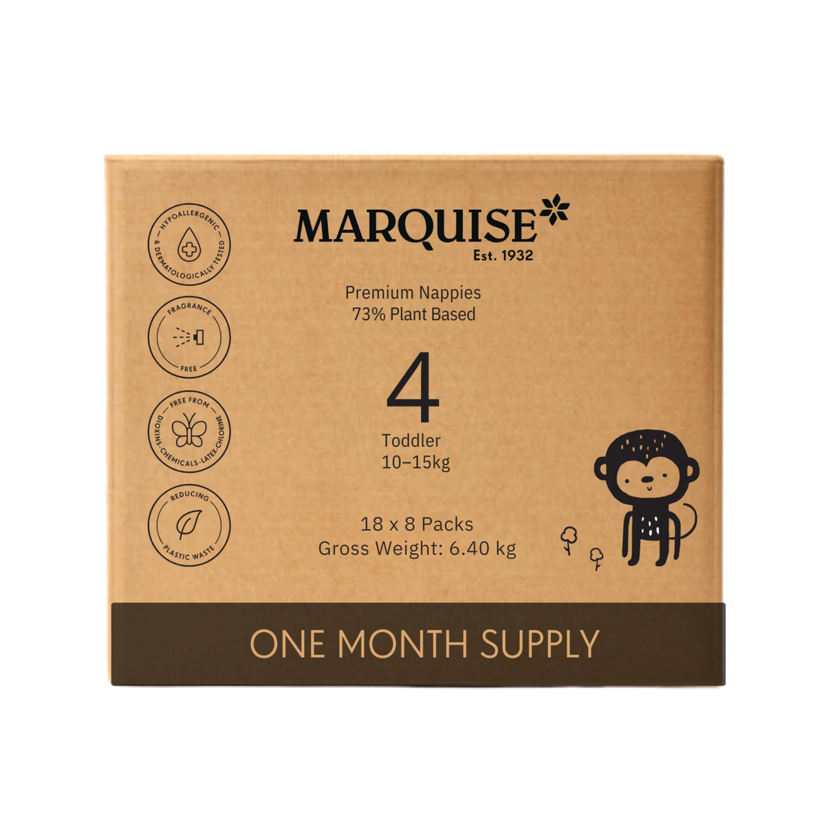 Marquise Hypoallergenic Nappies and Water Wipes Bundle