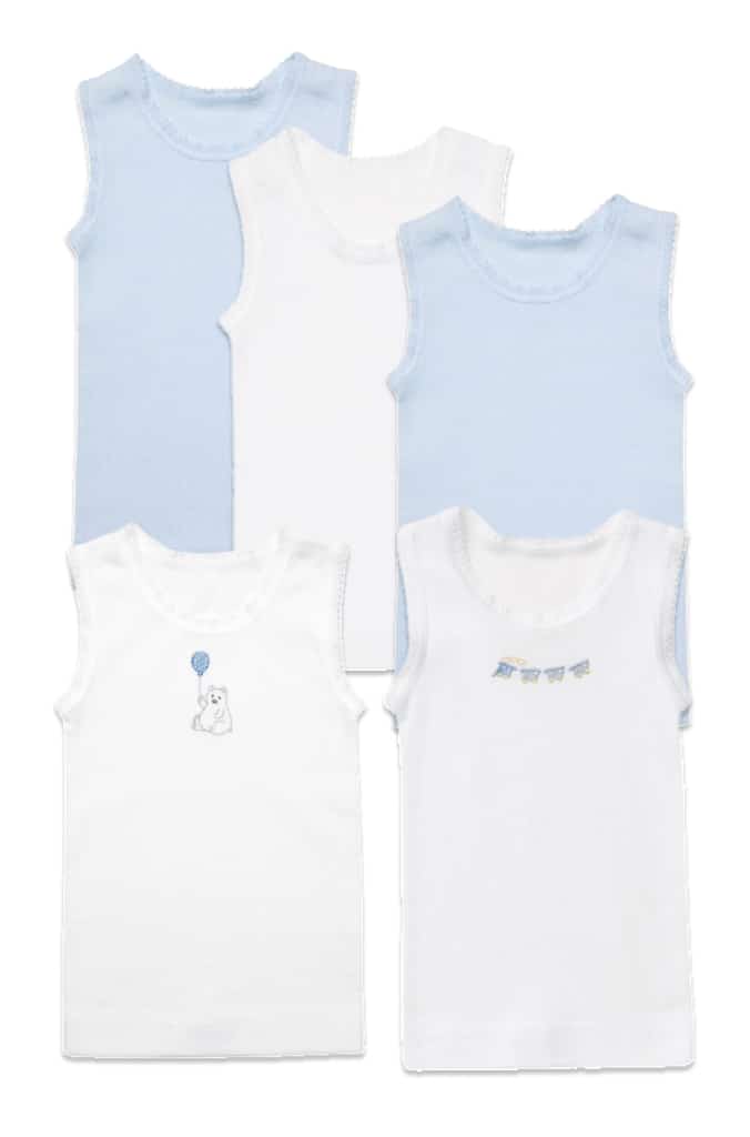 Boys Singlets 5 Pack