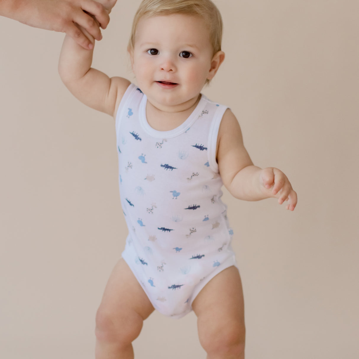 Everyday Essentials Boys Sleeveless Bodysuit 4 Pack