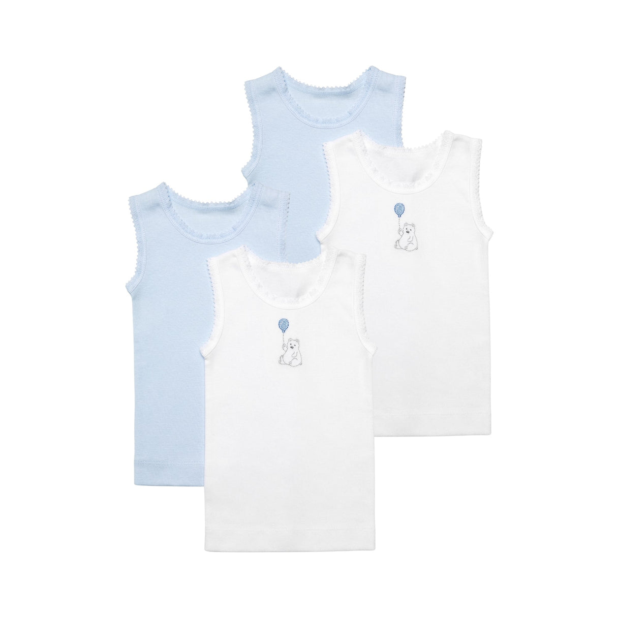 Boys Bear Singlet 4 Pack