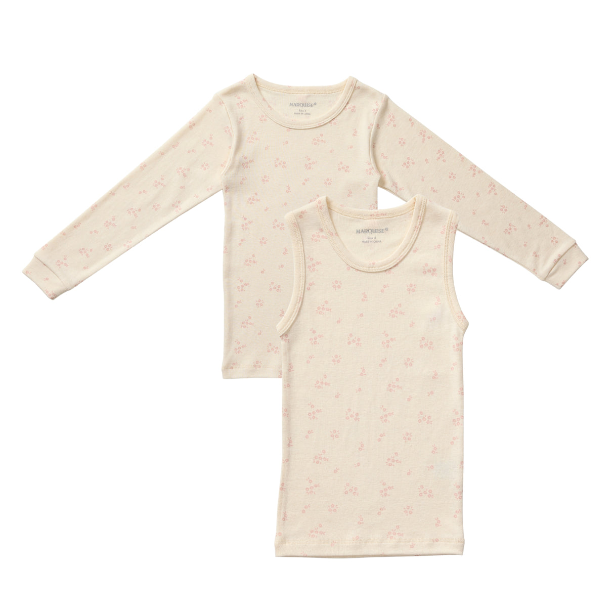 Kids Cotton Wool Floral Spencer & Singlet 2 Pack