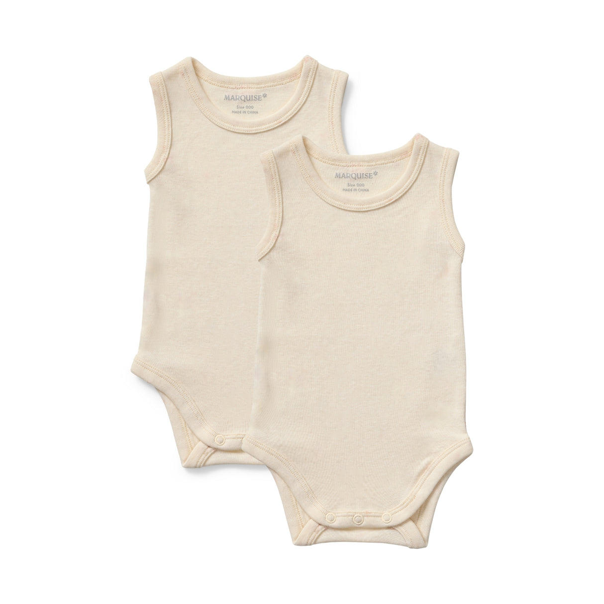 Baby Cotton Wool Sleeveless Bodysuit 2 Pack