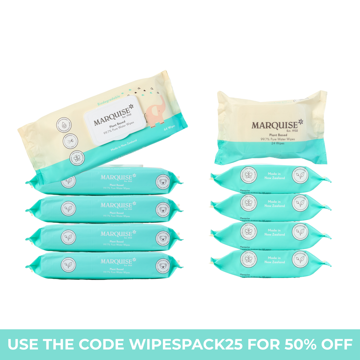 Marquise Eco Water Wipes Starter Pack