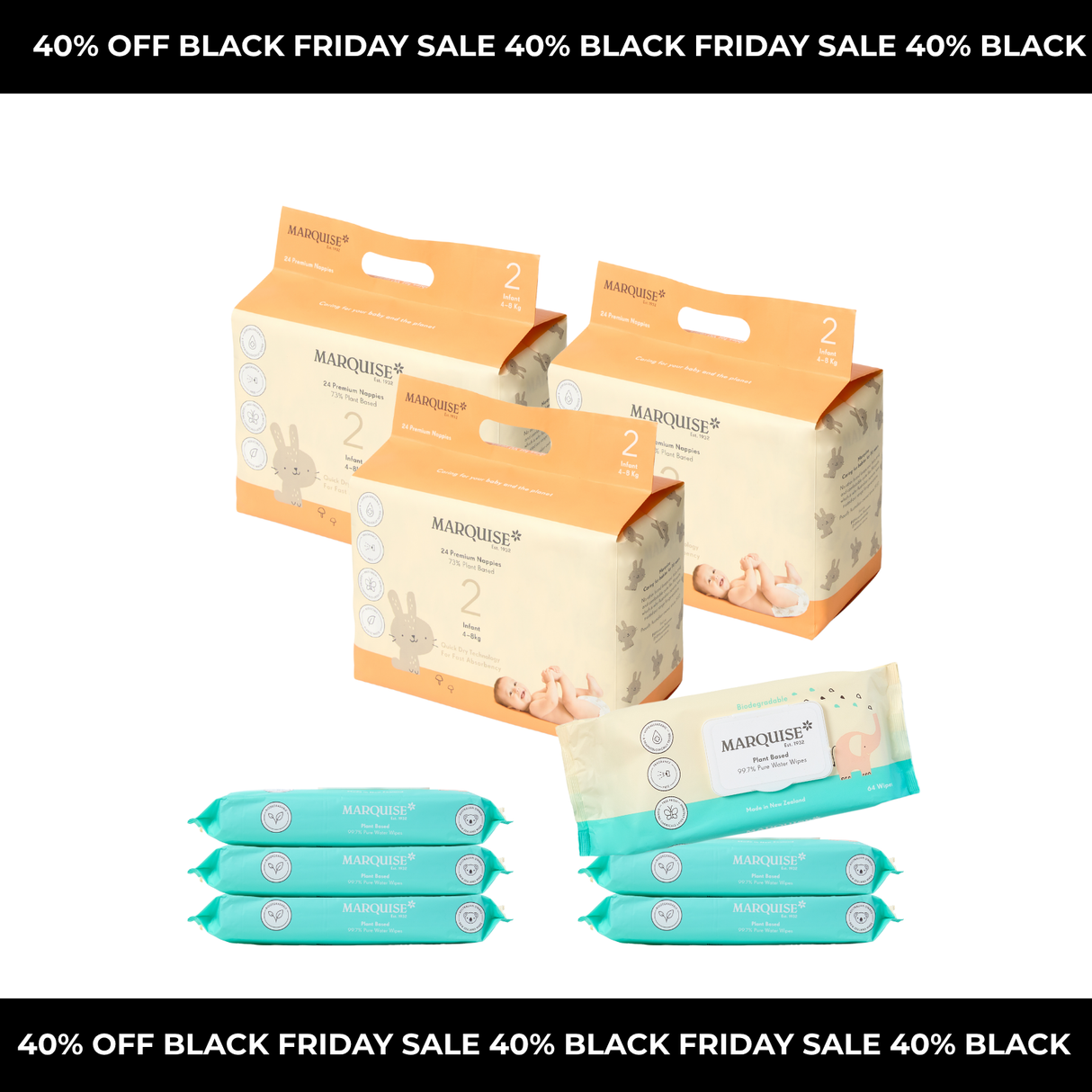 Black Friday Sale Nappies & Wipes Starter Bundle
