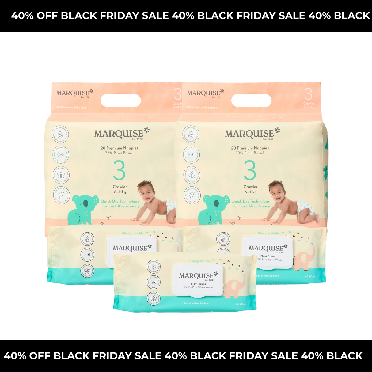 Black Friday Sale Nappies & Wipes Starter Pack