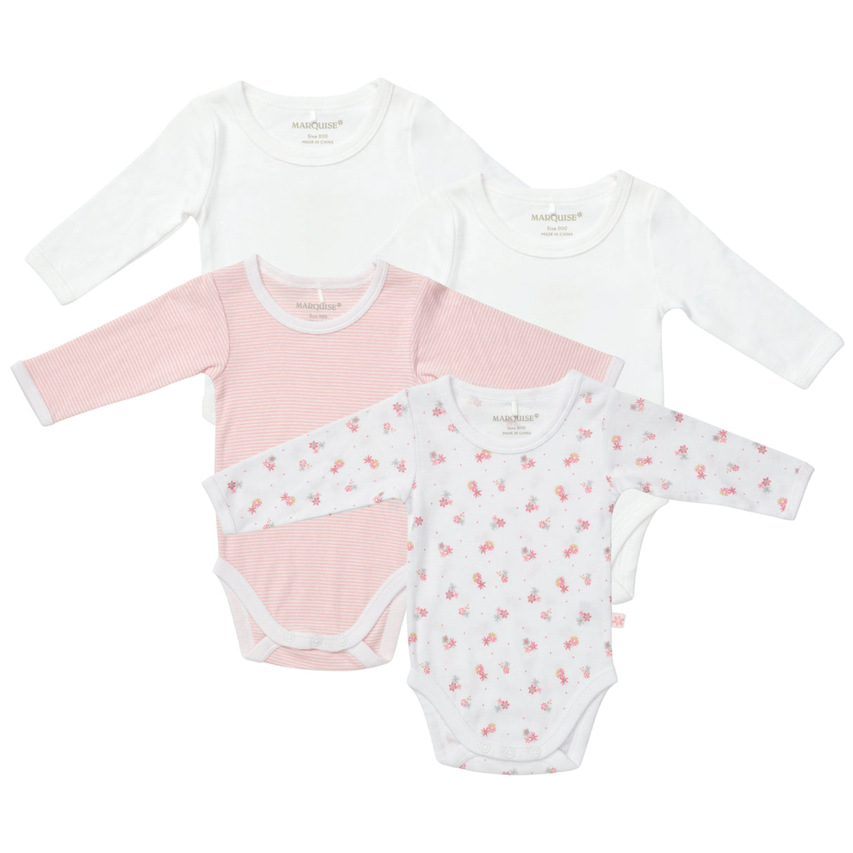 Everyday Essentials Girls Bodysuit 4 Pack