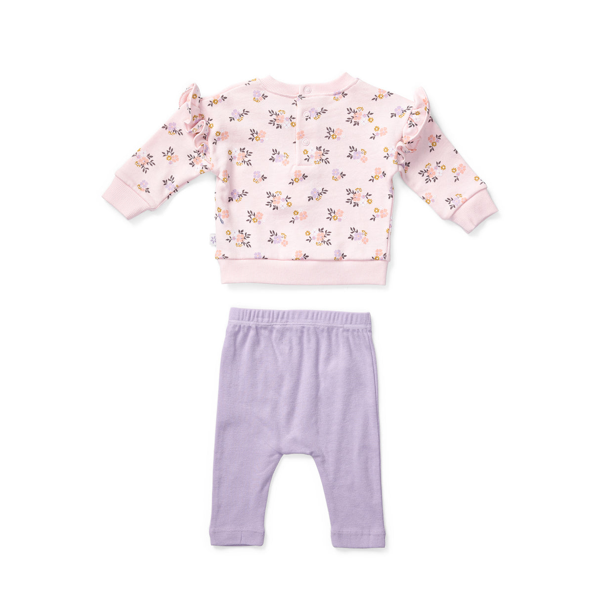 Floral Hearts Frill Jumper & Rib Legging Set