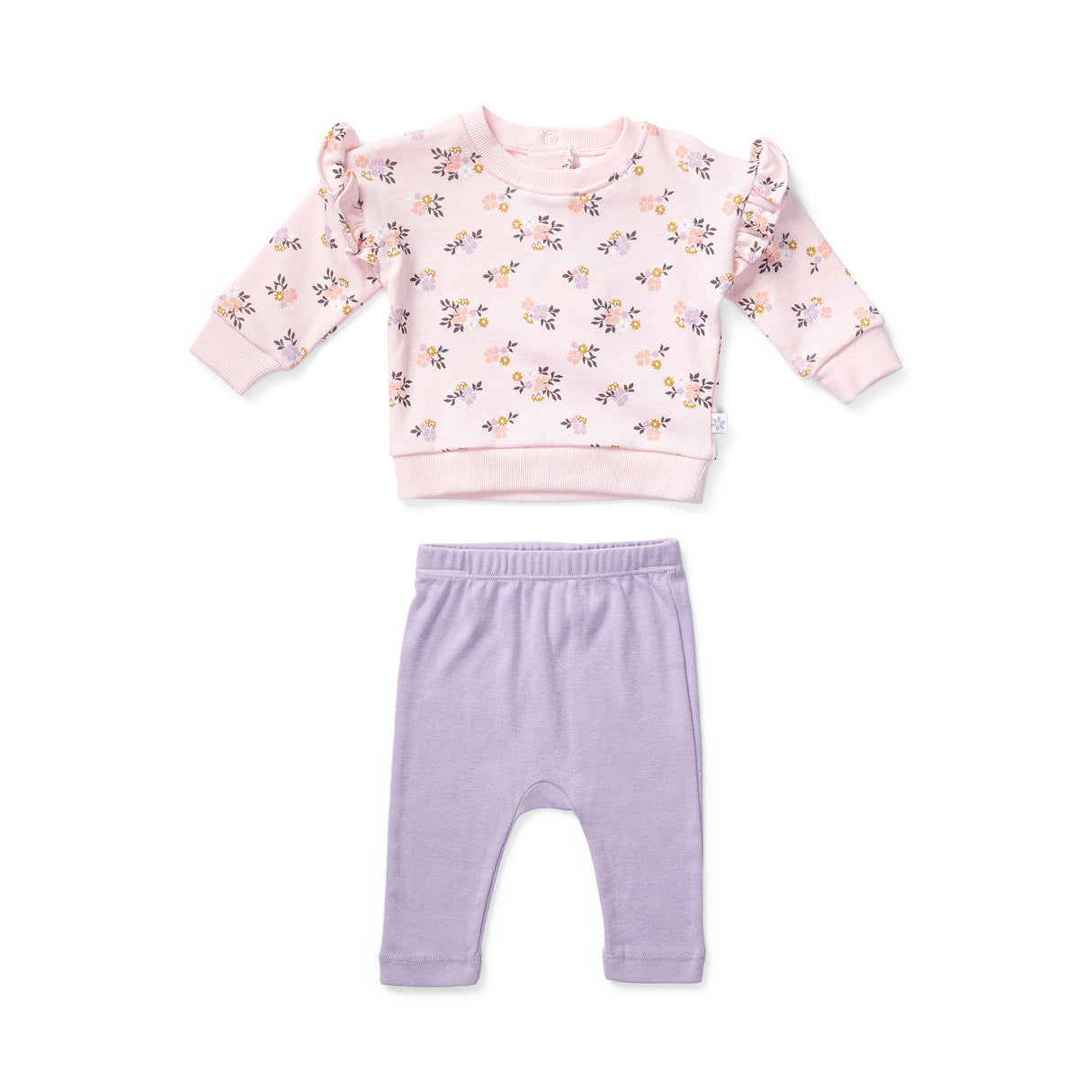 Floral Hearts Frill Jumper & Rib Legging Set