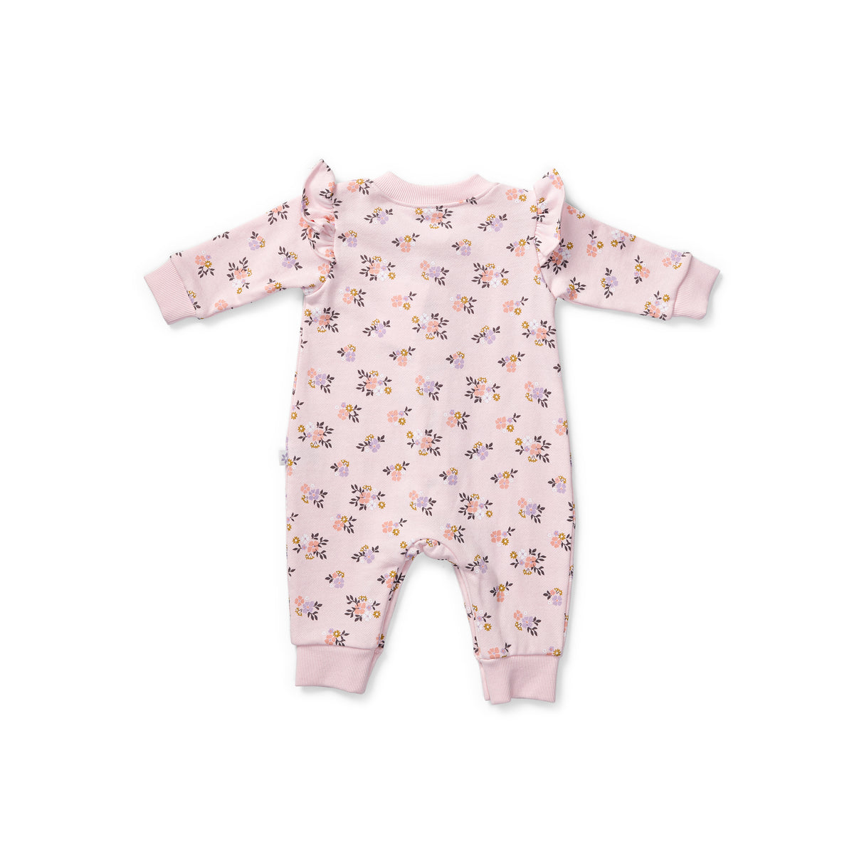 Floral Hearts Frill Sleeve Cosy All-In-One