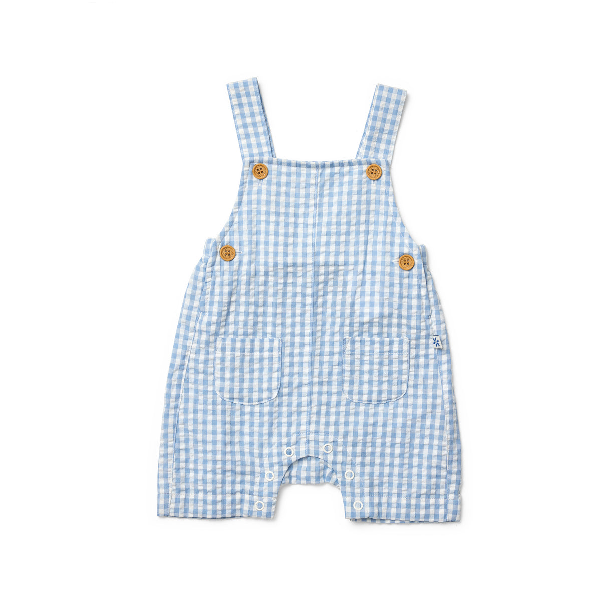 Sunday Funday Gingham Check Woven Overalls