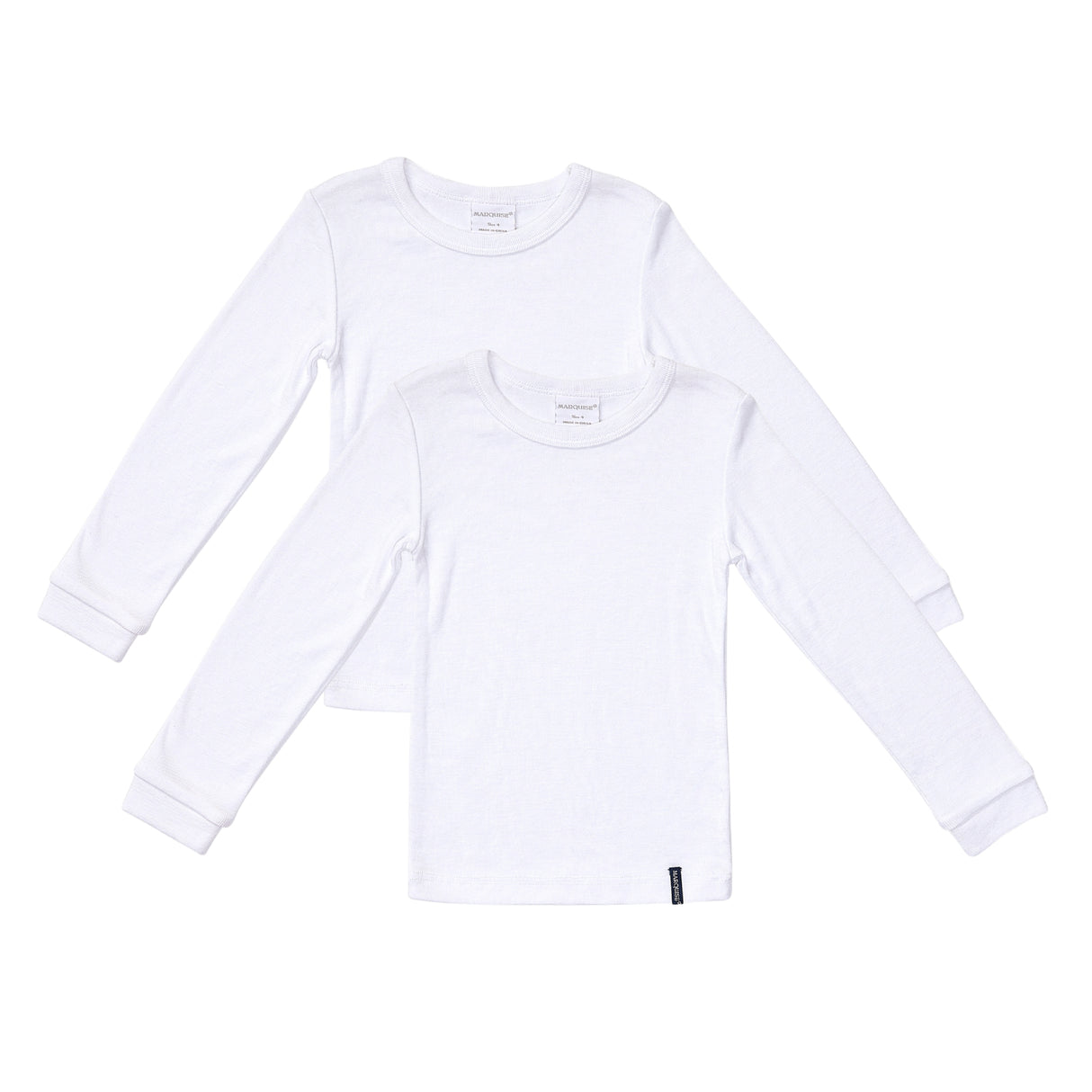 Kids Thermal White Long Sleeve Top 2 Pack