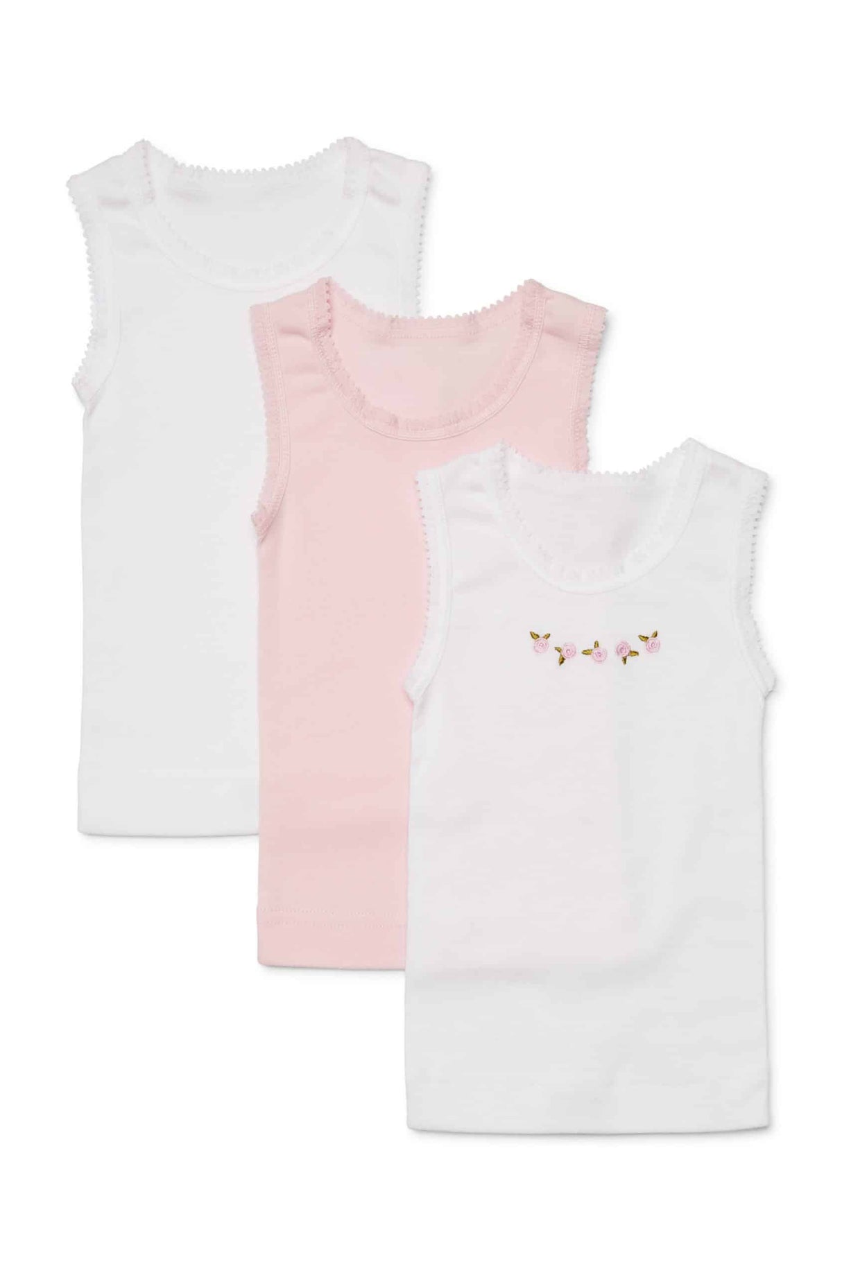 Baby Girls Floral Singlets 3 Pack