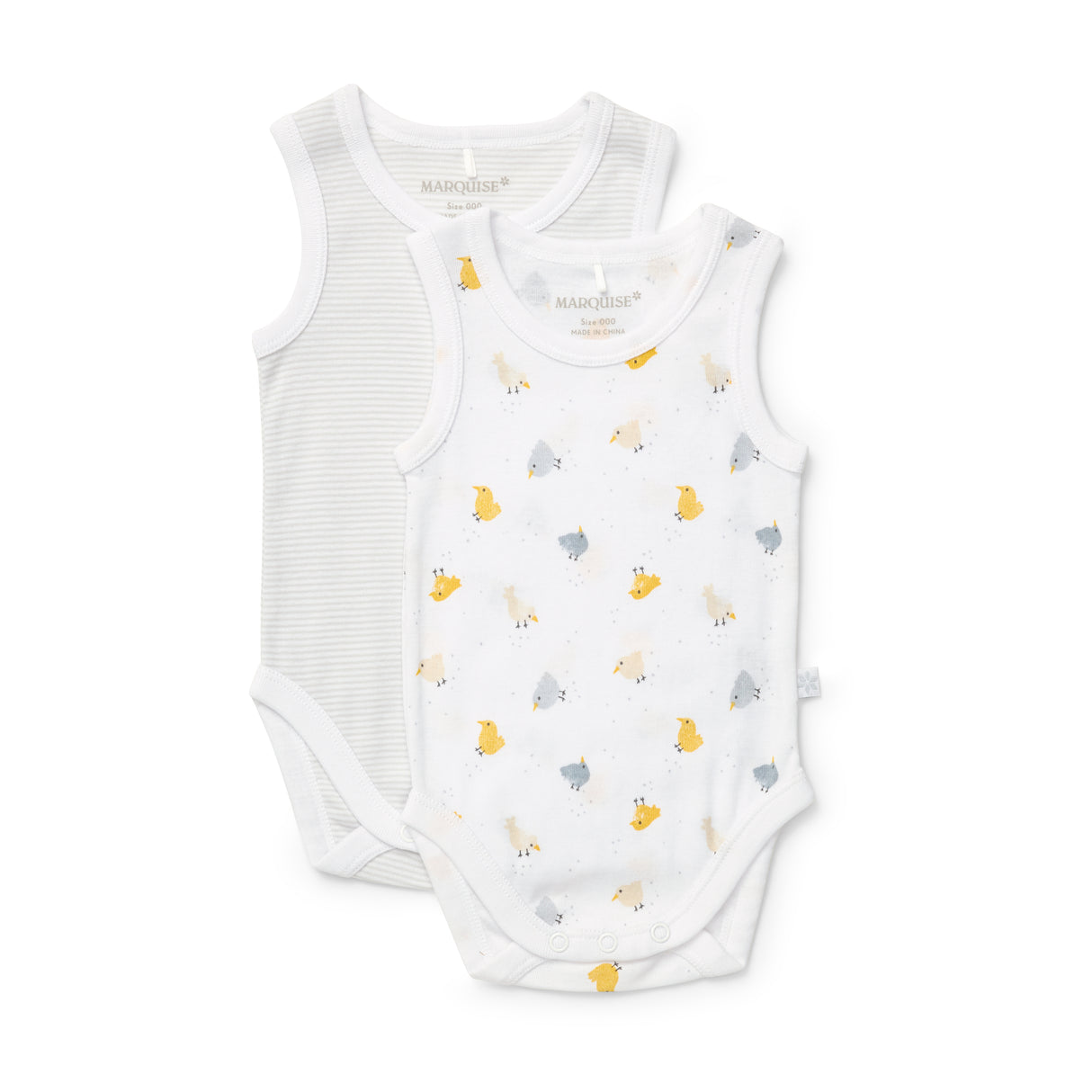 Everyday Essentials Chick Sleeveless Bodysuit 2 Pack