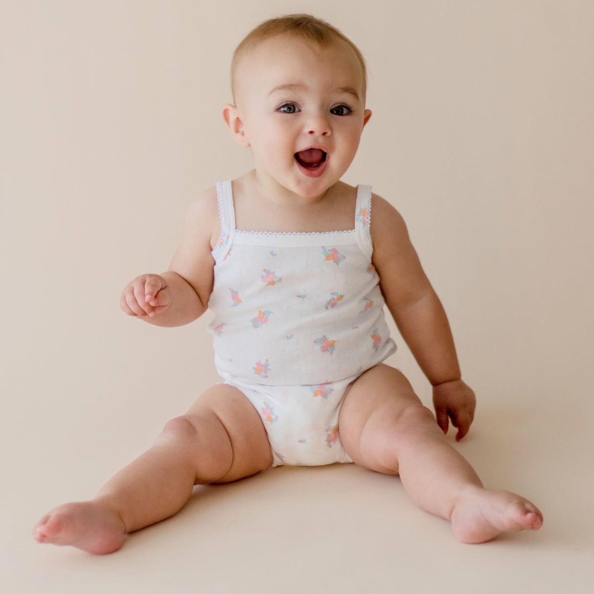 Vintage Floral Strappy Bodysuit 2 Pack