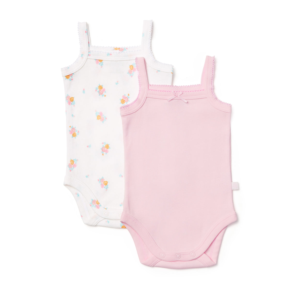 Vintage Floral Strappy Bodysuit 2 Pack