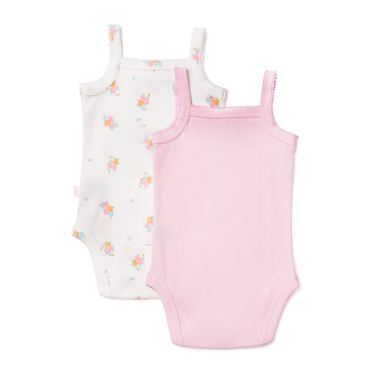 Vintage Floral Strappy Bodysuit 2 Pack