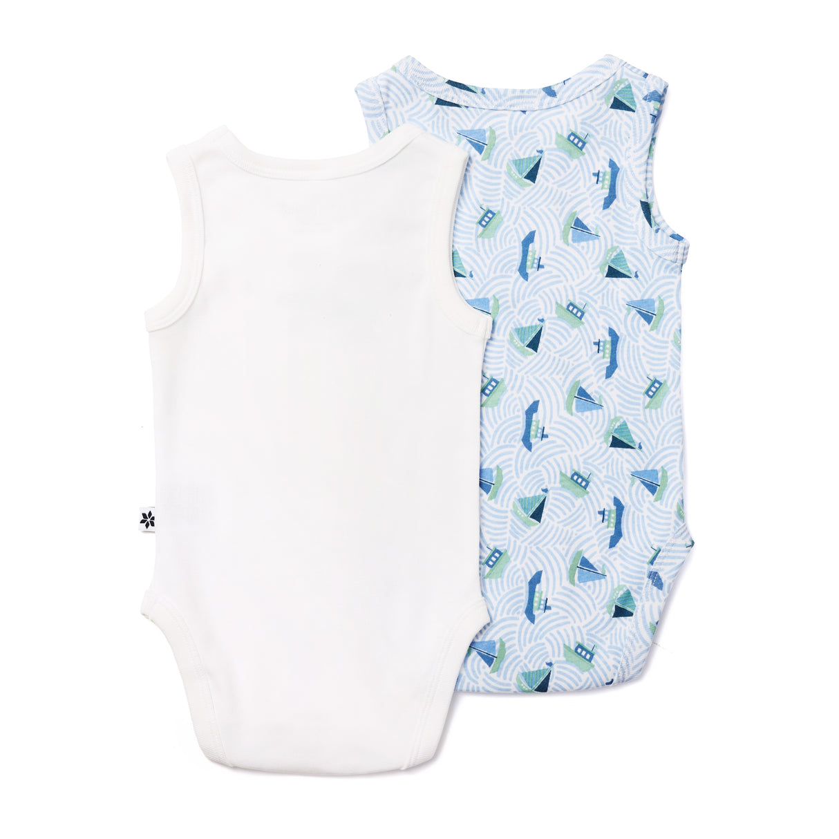 By The Sea Sleeveless Bodysuit 2 Pack