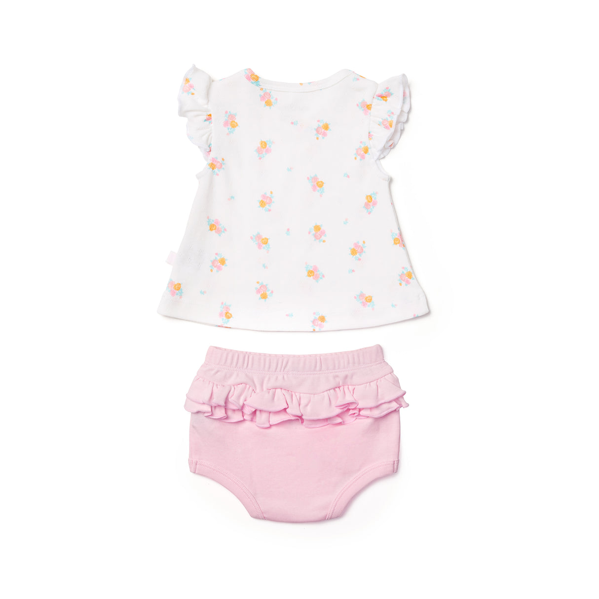 Vintage Floral Top & Frill Bloomer Set