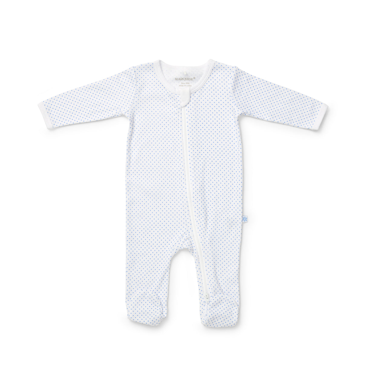 Everyday Essentials Blue Spot and Stripe Zipsuit 2 Pack
