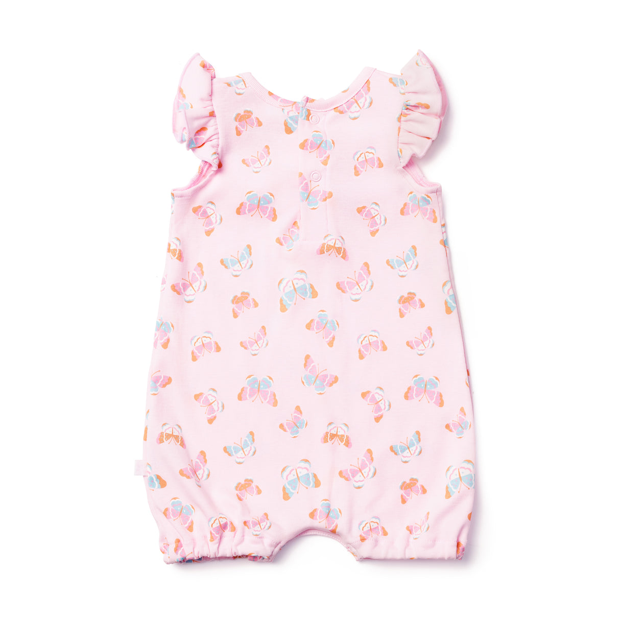 Pink Butterfly Frill Romper