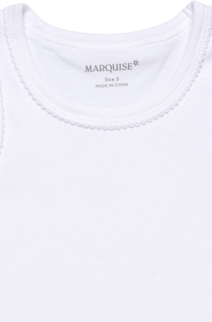 Girls Cotton Scalloped Singlets 2 Pack