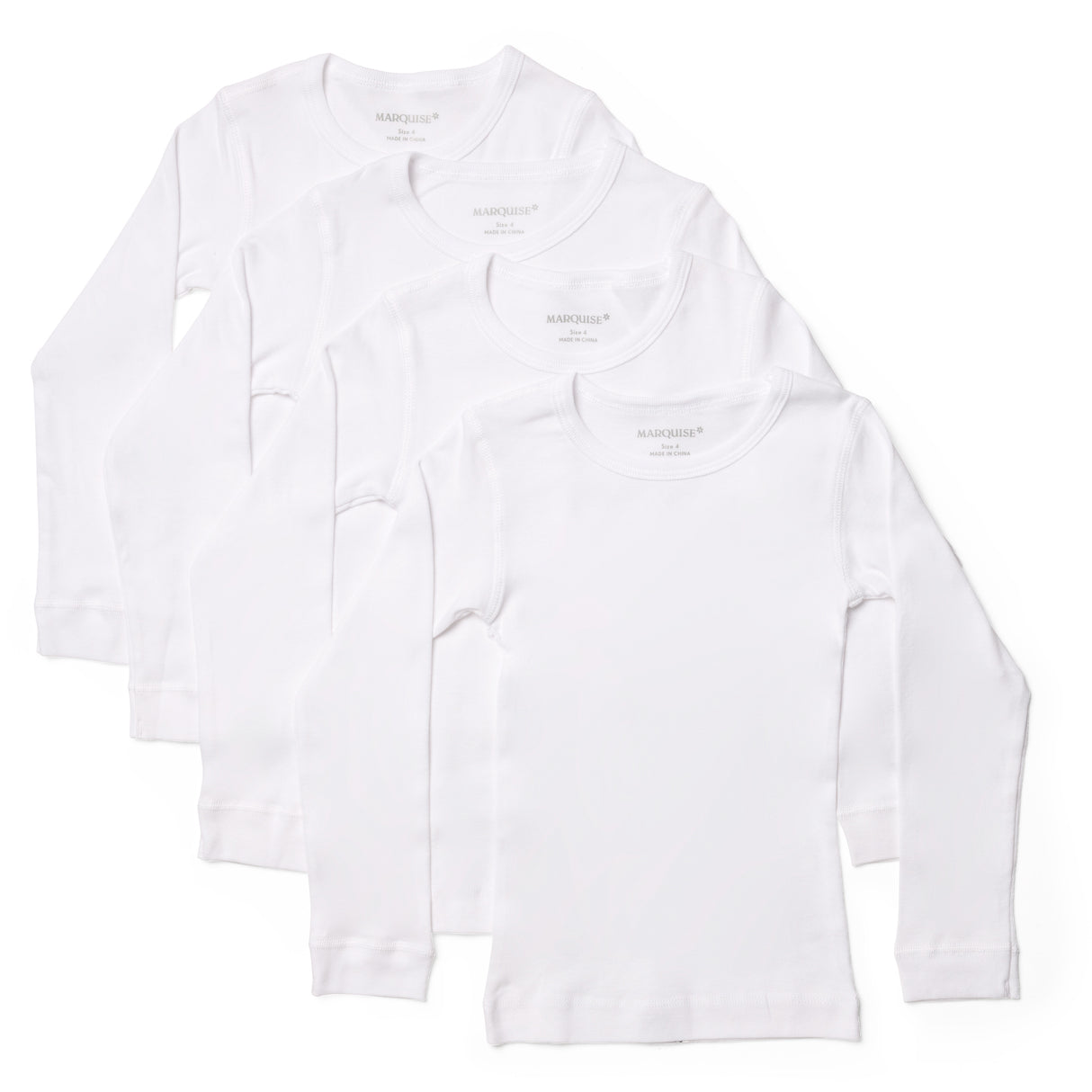 Kids Cotton Long Sleeve Spencer Top 4 Pack