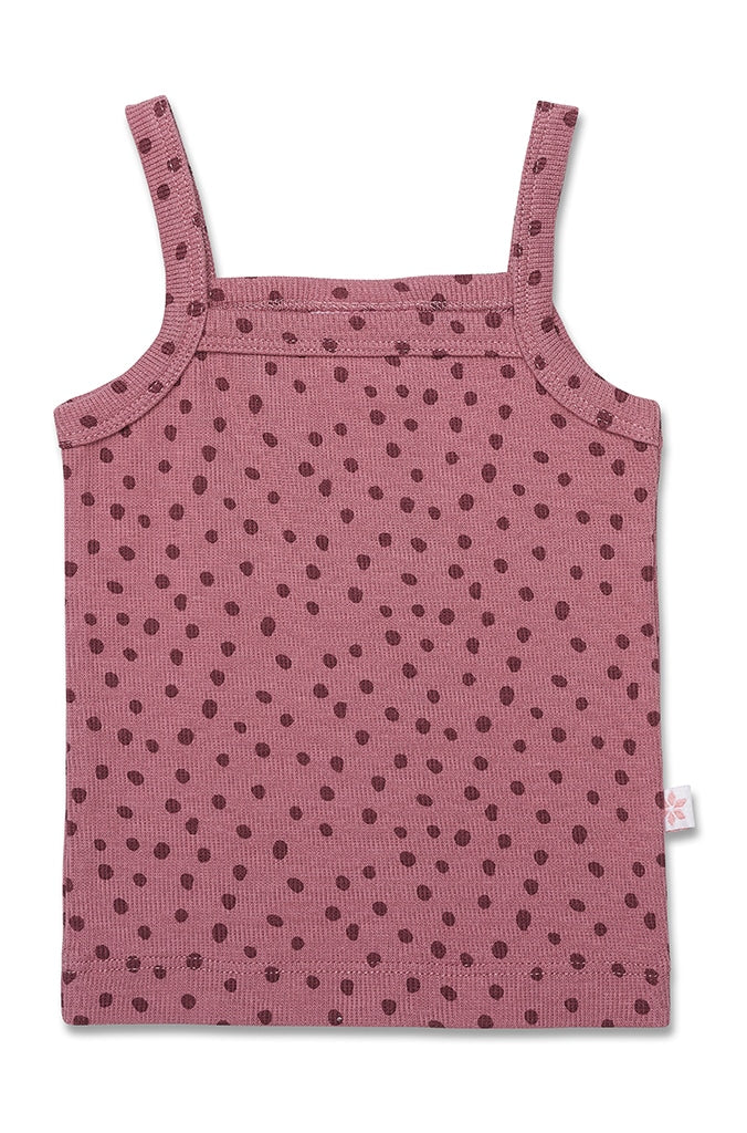 Girls Pink Spot Singlet