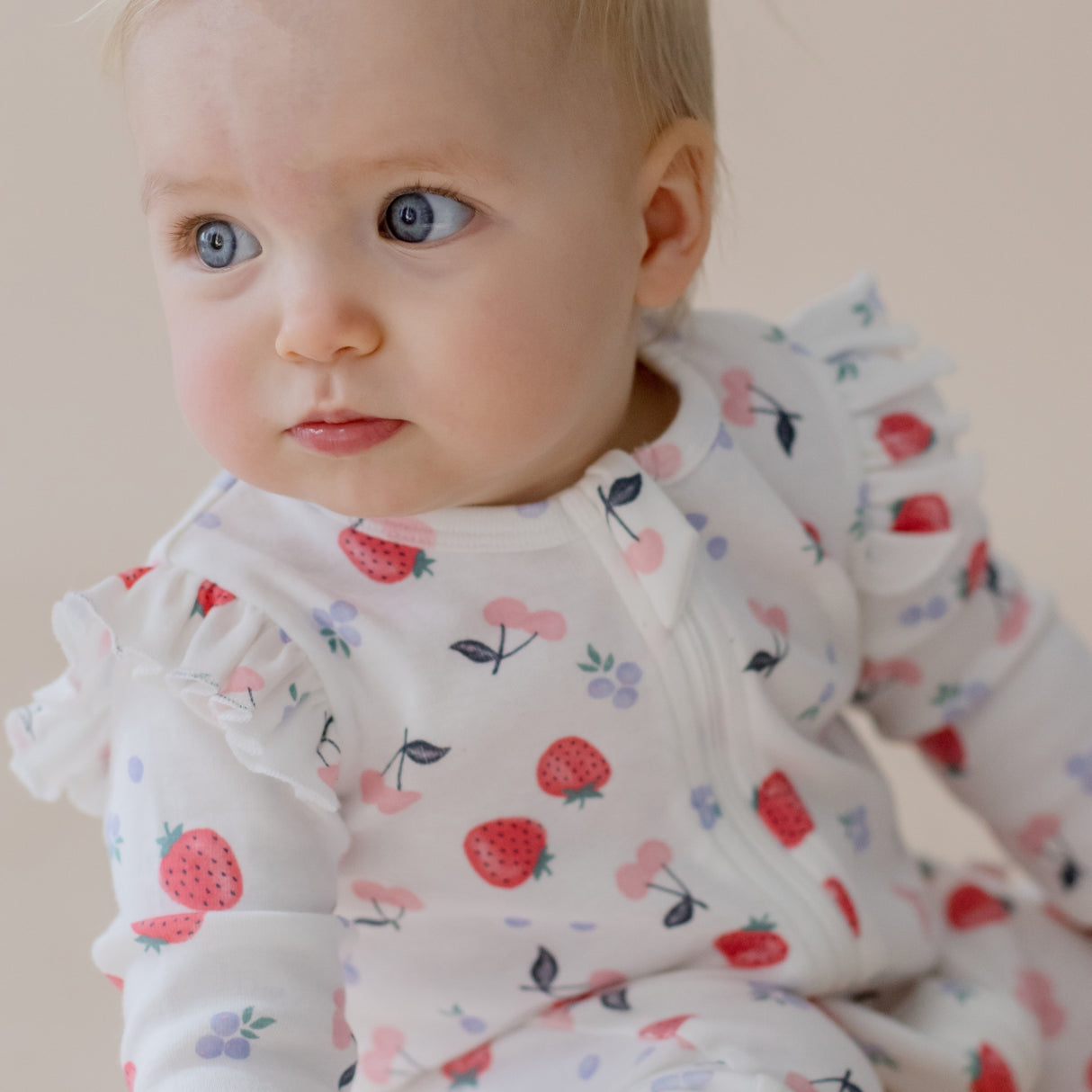 Field of Berries Frill Zipsuit