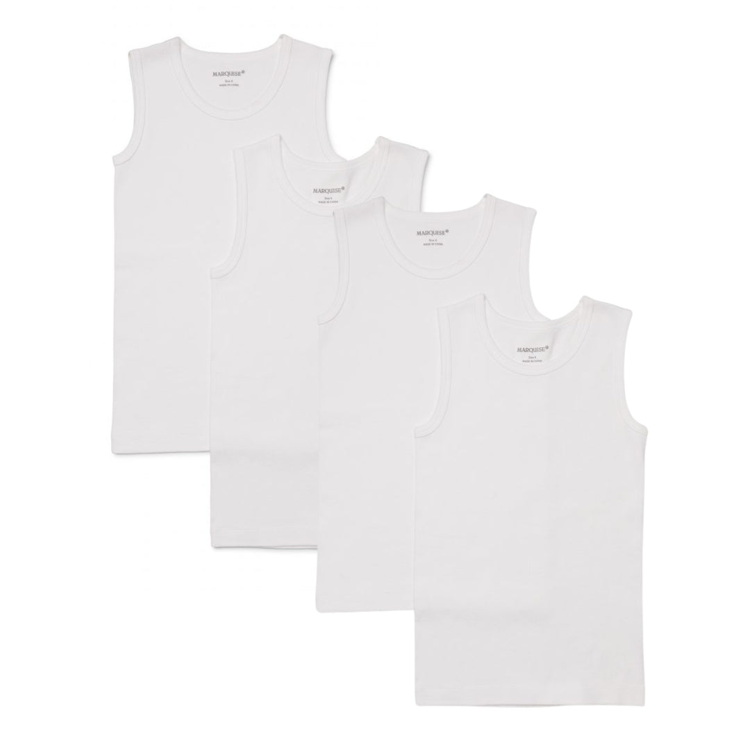 Kids Cotton Singlets 4 Pack