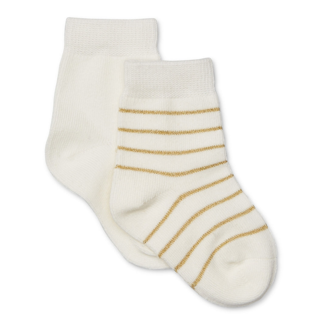Metallic Stripe Socks 4 Pairs