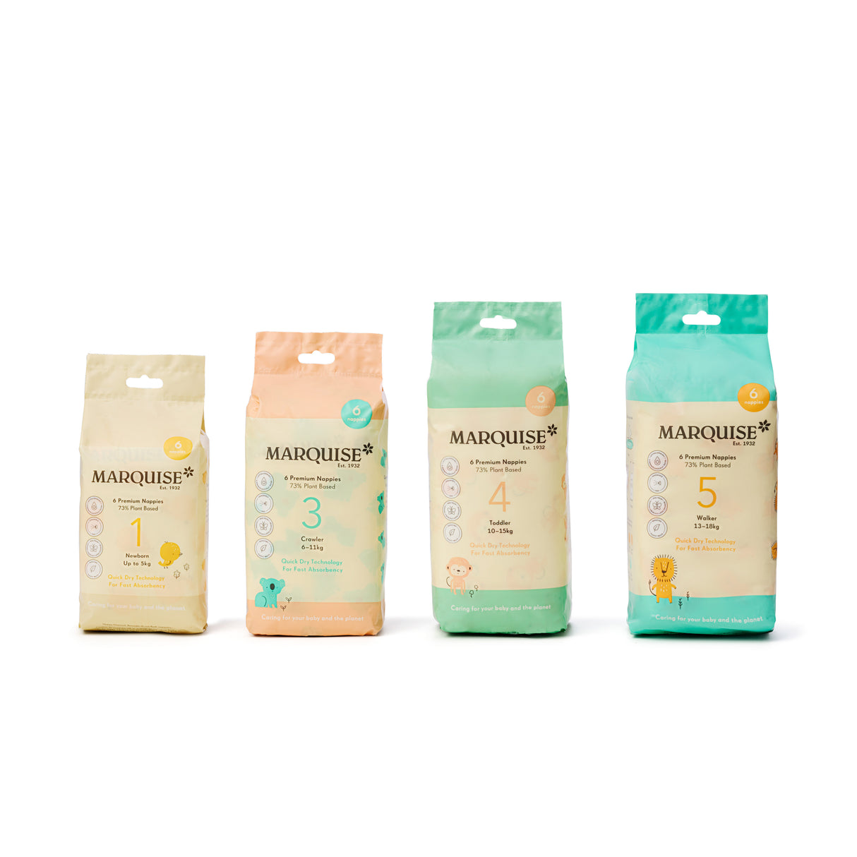 Marquise Hypoallergenic Nappies Sample 6pk