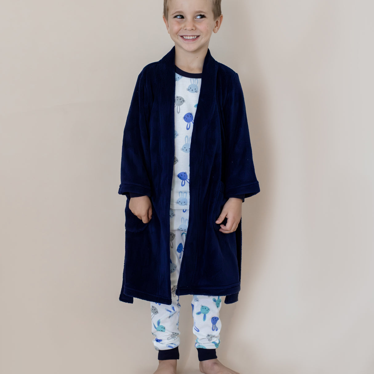 Navy Dressing Gown