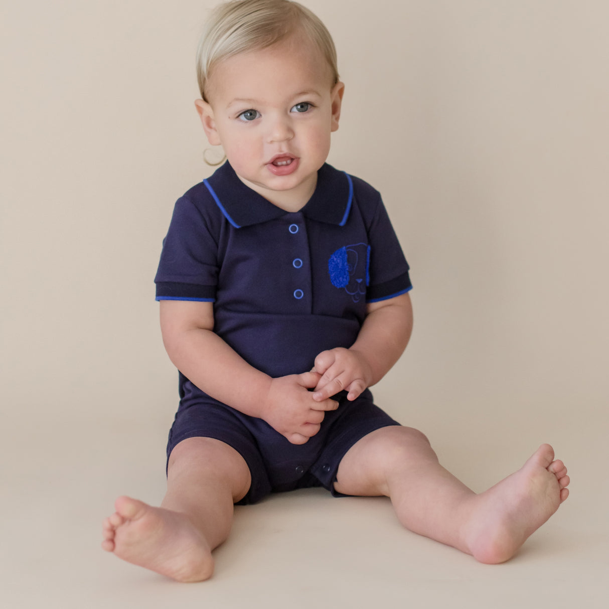 Best Friends French Terry Polo Romper
