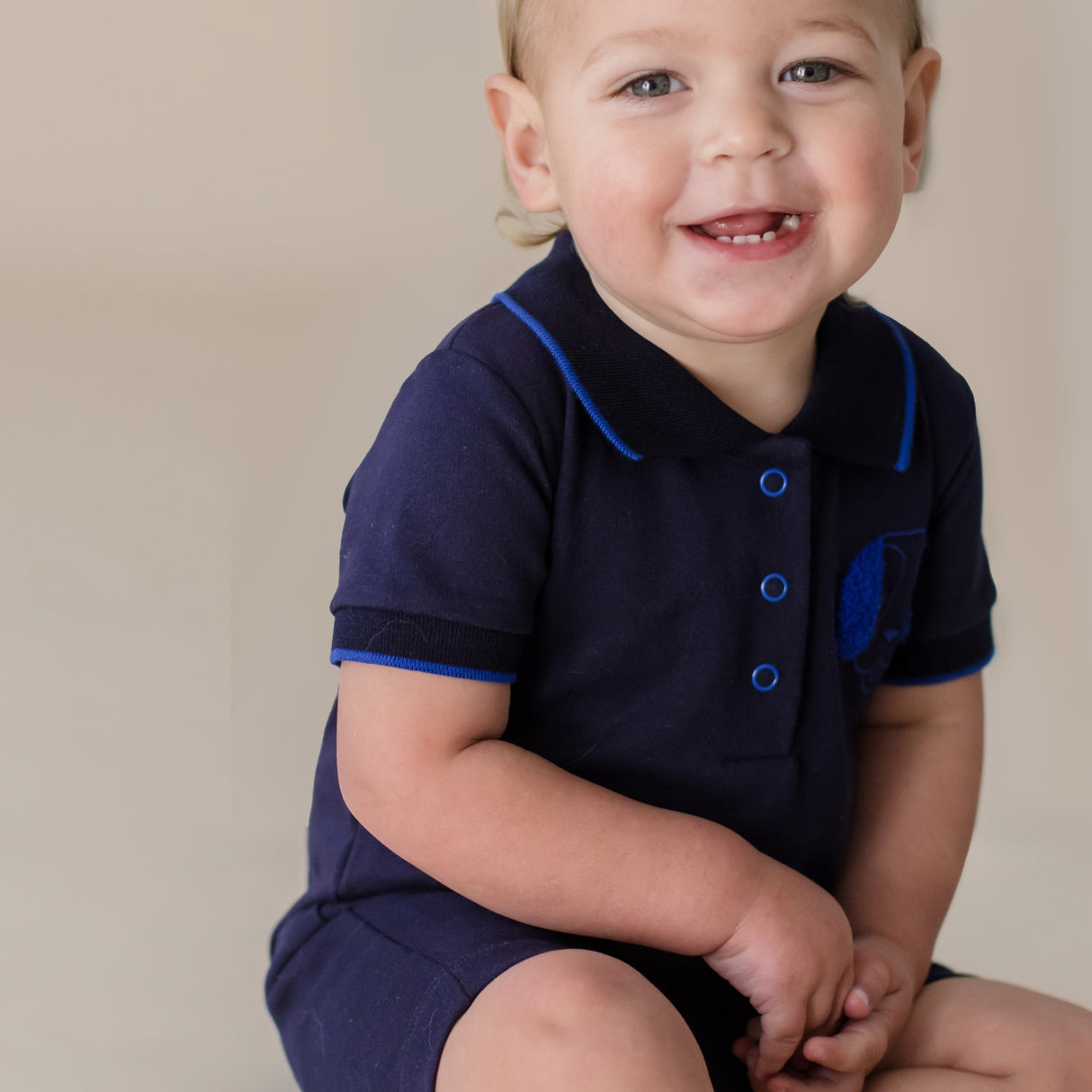 Best Friends French Terry Polo Romper