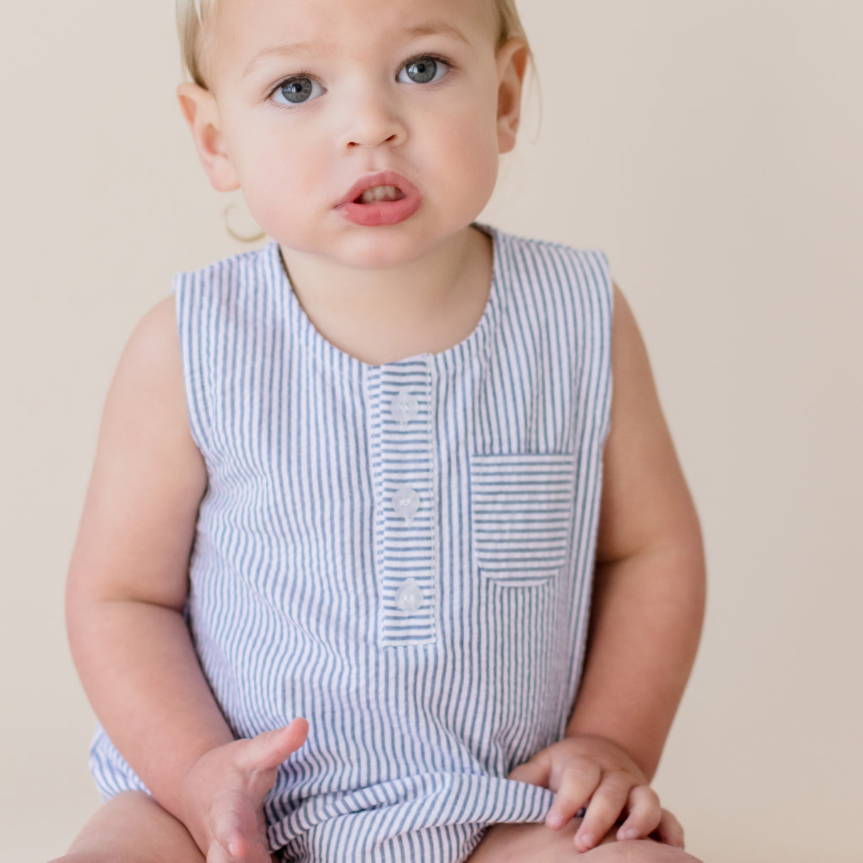 By The Bay Striped Sleeveless Bodysuit