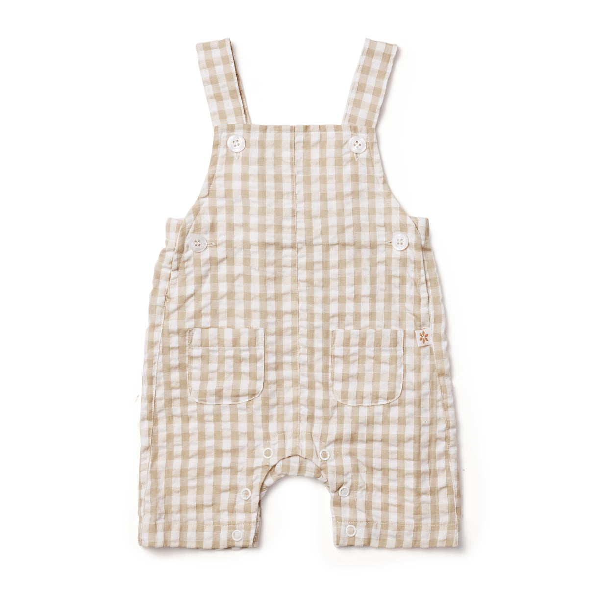 Endless Summer Nutmeg Gingham Overall