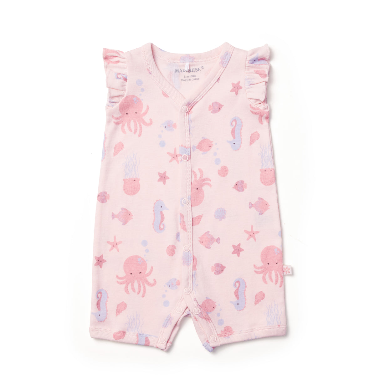 Seascape Flutter Sleeve Romper