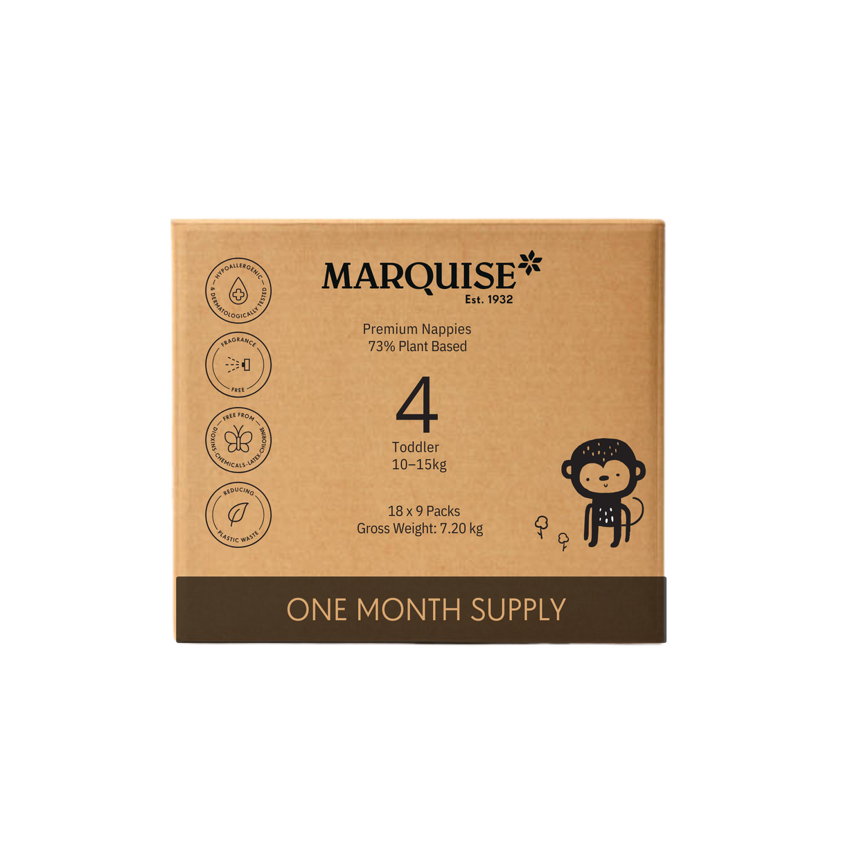 Marquise Hypoallergenic Nappies and Water Wipes Bundle Subscription