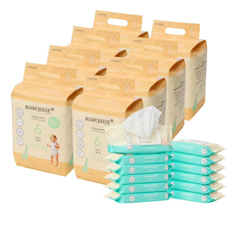 Marquise Hypoallergenic Nappy Pant and Water Wipes Bundle Subscription