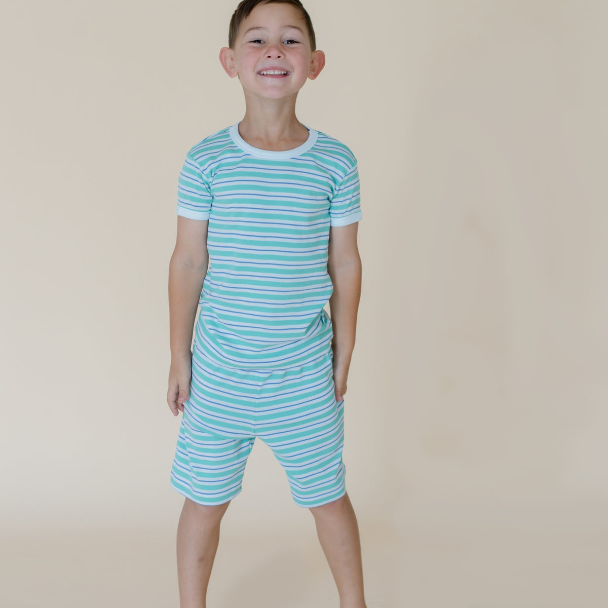 Surfer Stripe Short Sleeve Pyjama Set