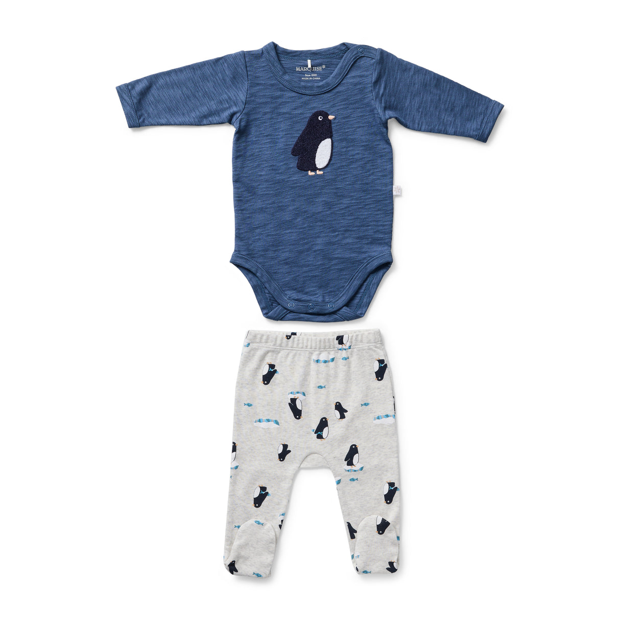 Penguin Friends Bodysuit & Footed Legging Set