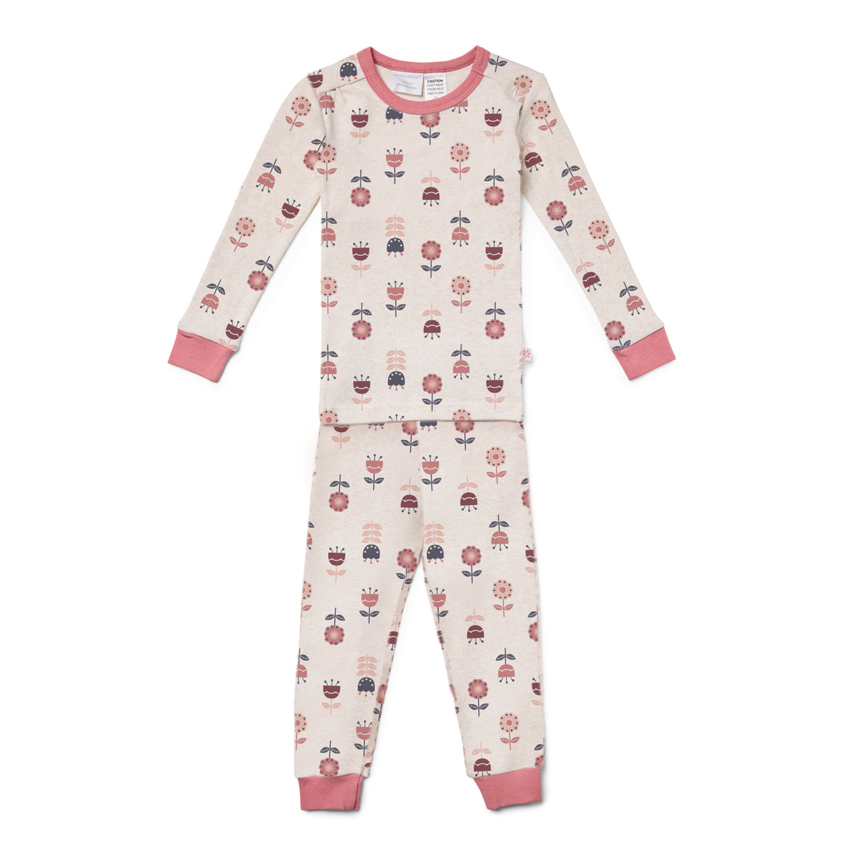 Girls Scandi Flower Pyjamas