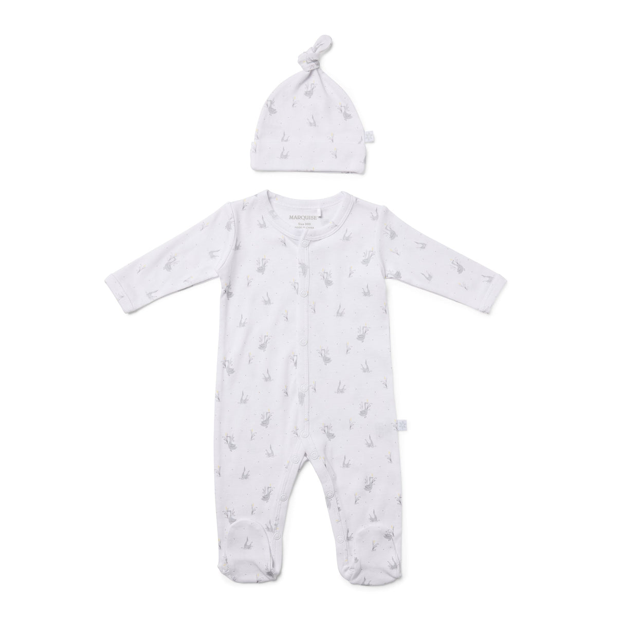 Marquise Duck Studsuit and Beanie 2 Piece Set