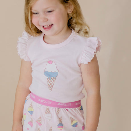 Ice Cream Frill Sleeve Pyjamas