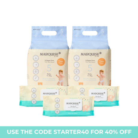 Marquise Hypoallergenic Nappies & Wipes Starter Pack