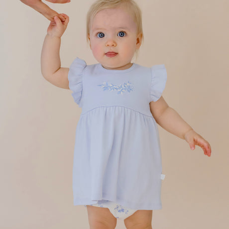 Seascape Floral Dress & Bloomer Set