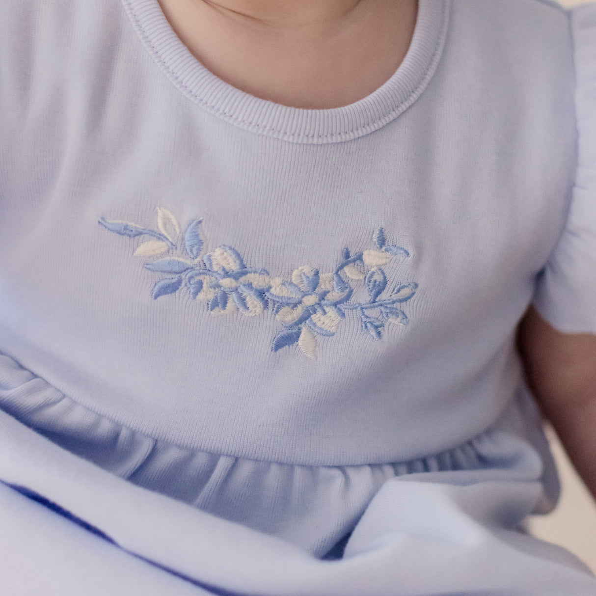 Seascape Floral Dress & Bloomer Set